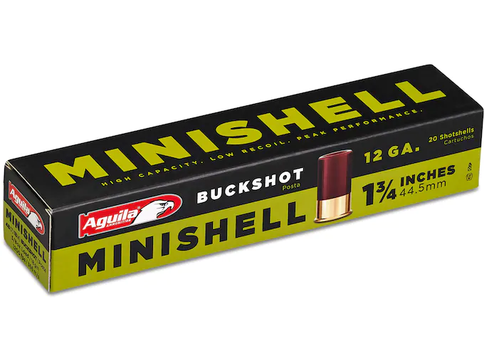 Aguila-Minishell-Ammunition-12-Gauge-1-34″-4-and-1-Buckshot-11-Pellets-