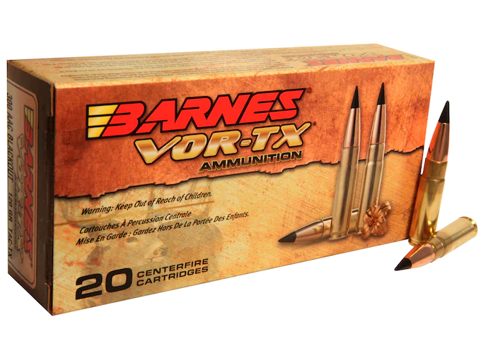 Barnes-VOR-TX-Ammunition-300-AAC-Blackout-120-Grain-TAC-TX-Polymer-Tipped-Spitzer-Boat-Tail-Lead-Free-Box-of-20-