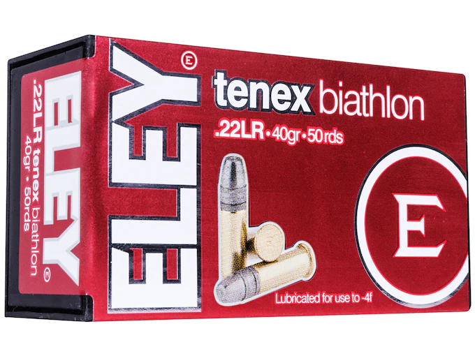 Eley-Tenex-Biathlon-Ammunition-22-Long-Rifle-40-Grain-Lead-Flat-Nose-