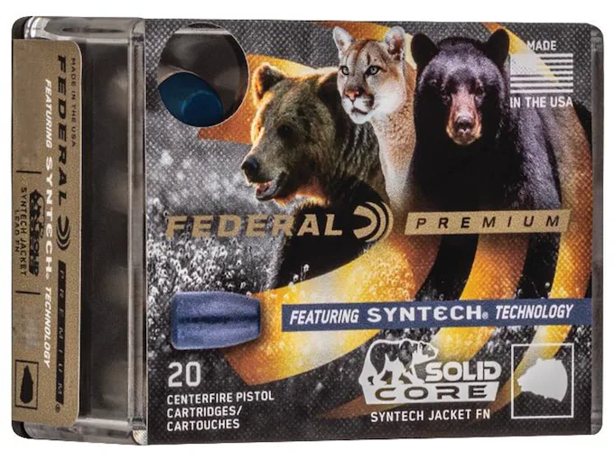 Federal-Syntech-Solid-Core-Ammunition-357-Magnum-180-Grain-Total-Synthetic-Jacket-Hard-Cast-Flat-Nose-Box-of-20-