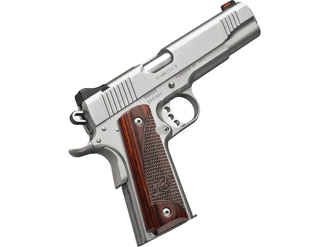 Kimber-Stainless-II-Semi-Automatic-Pistol-45-ACP-522-Barrel-7-Round-Stainless-Rosewood